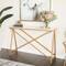 White Iron Contemporary Console Table, 31" x 47" x 14"